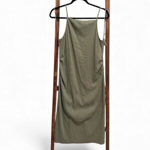 Old Navy Ribbed Olive Tank Top Maternity Dress
